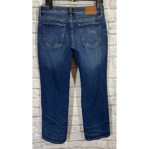 LUCKY BRAND Jeans Women 10/30 Ankle Premium Denim Easy Rider Boot Cut Distressed - Picture 5 of 13